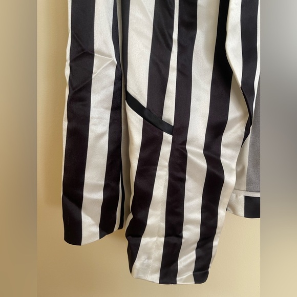 NWOT Urban Renewal Black and White Striped Satin Blazer Women Size M US - Picture 3 of 5